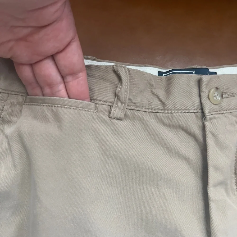 Polo Ralph Lauren Logo Prepster Golf Chino Shorts Tan 36 Cotton Preppy Classic